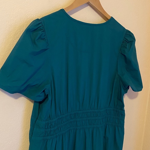 Quince Organic Cotton Tiered Maxi Dress Garden Green Large - Picture 12 of 15